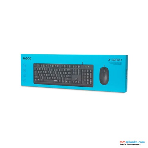 Rapoo X130 Pro Wired Keyboard and Mouse Combo (3Y)